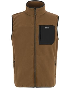 Regatta S Frankie Fleece Bodywarmer Stretch Bulk-free Winter Layer Gilet Top - Brown
