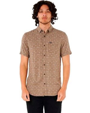 Rip Curl Fun Times Short Sleeve Shirt S - Marrone