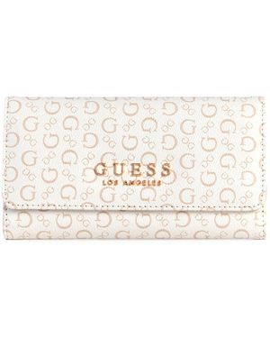 Guess Fabriek Saffraan Slim Clutch Portemonnee - Naturel