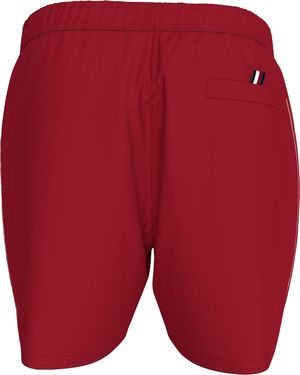 Tommy Hilfiger 's Medium Drawstring Tape Swim Shorts - Red