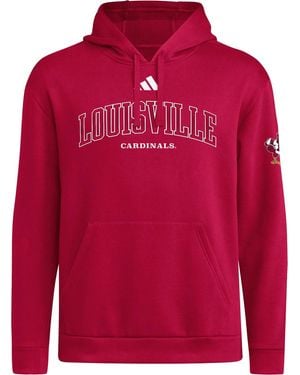 adidas Ncaa 25/26 Graphic Hoodie Hooded Sweatshirt - Red
