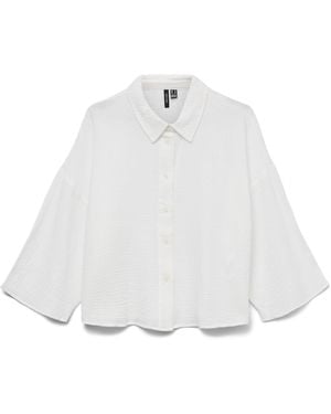 Vero Moda Vmnatali Crop Shirt WVN Ga SPE Top - Weiß
