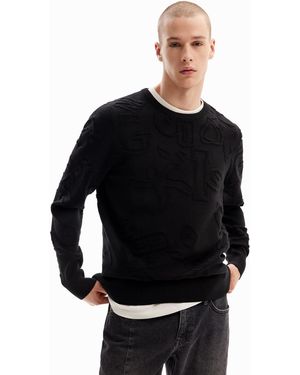 Desigual JERS_Punk Felpa - Nero