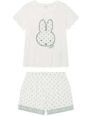 Women'secret Pijama Estampado Miffy Verde - Blanco