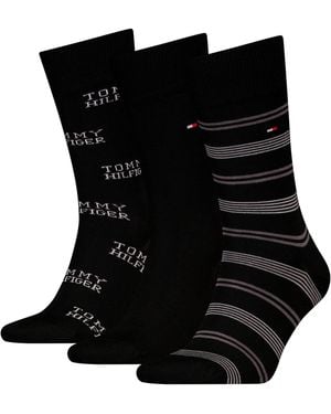 Tommy Hilfiger 8719965009202 Tommy Stripe Sock Giftbox - Noir