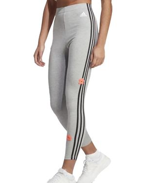 adidas Leggings Donna Grigio W Flower Leg