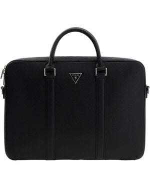 Guess Borsa da ufficio con scomparto per laptop Milano Laptop Bag Black nero