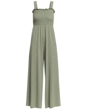 Roxy Smocked Jumpsuit - Green