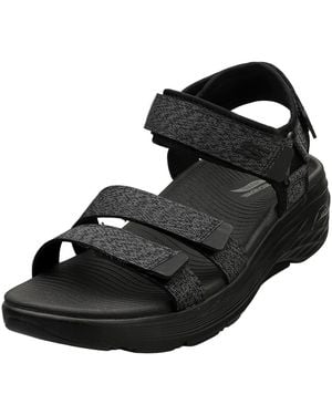 Skechers Max Cushioning Arch Fit Prime Womens Walking Sandals In Black Grey - 8 Uk