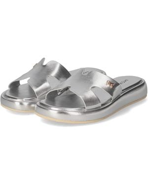 Mexx Pantoletten Lotus Pacha Silber Synthetik - Grau