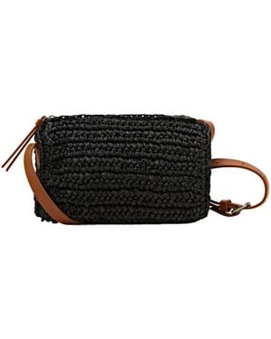 Esprit Gehäkelte Schultertasche - Schwarz