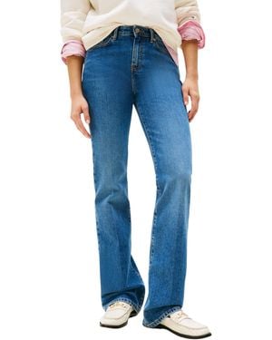 Tommy Hilfiger Vaqueros Mujer Flo Bootcut talle medio - Azul