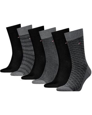 Tommy Hilfiger TH MEN SOCK 6P TIN GIFTBOX BIRDEYE - Schwarz