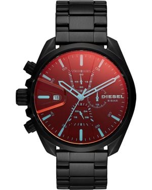 DIESEL Orologio Cronografo Quarzo Uomo con Cinturino in Acciaio Inossidabile DZ4489 - Rosso