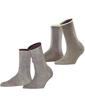 Esprit Allover Stripe Multipack W So Baumwolle Gemustert Socken - Mehrfarbig