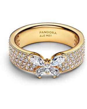 PANDORA 164270c01 Ring Sparkling Butterfly Wide Gold-coloured - Metallic