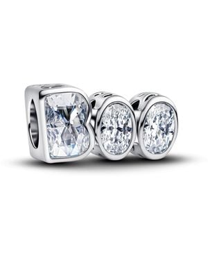 PANDORA Abalorio de plata de ley con - Blanco