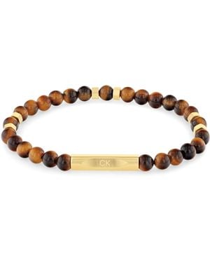 Calvin Klein Bracelet en perles pour Collection MIXED BEADS Avec pierres œil de tigre - 35000576 - Noir