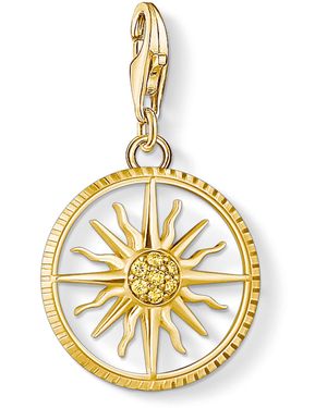 Thomas Sabo Ciondolo in Argento Sterling Placcato Oro con Zirconi e Pietra di Vetro e Spinello Sintetico - Metallizzato