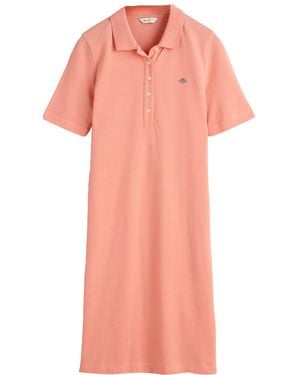 GANT Slim Shield Ss Pique Polo Dress - Pink