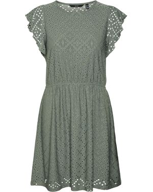Vero Moda Vmtassa Sl Frill Short Dress JRS Noos - Grün