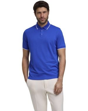FALKE Polohemd Basic Apparel Easy Care M Pl Baumwolle Funktionsmaterial weich hautfreundlich bequem sehr leicht 1 Stück - Blau
