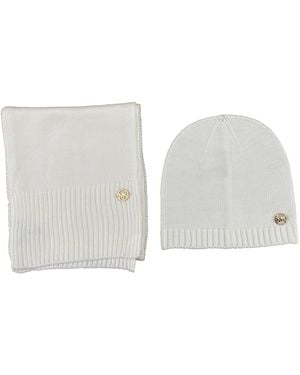 Michael Kors Michael `s Scarf And Hat 2 Piece Set - White