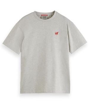 Scotch & Soda Core-the Free Spirit Peace Bird T-shirt - Grey