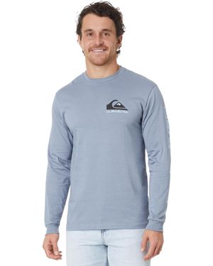 Quiksilver Comp Logo Long Sleeve Screen Tee - Blue