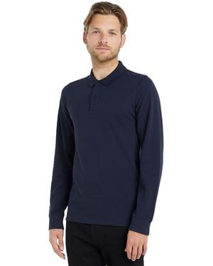 Tommy Hilfiger Maglietta Polo Uomo iche Lunghe Slim Solid Cotone - Blu