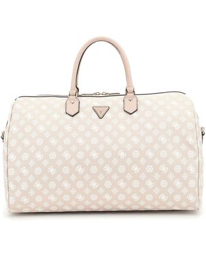 Guess Wilder Weekender Duffel Bag Beige/White - Neutro