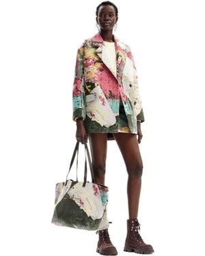 Desigual Woven Overcoat - White