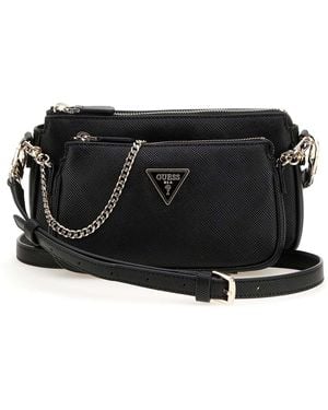 Guess Schoudertas Handtas Noelle Ii Double Pouch Crossbody Bag Black Zwart