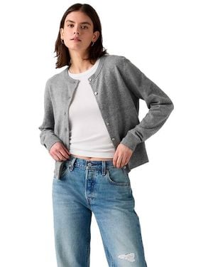 Levi's Tara Super Soft Crewneck Cardi Dark Heat - Blau
