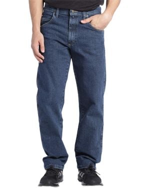 Wrangler Performance Series Relaxed Fit Stretch Jeans Med Stone 50x32 - Blau