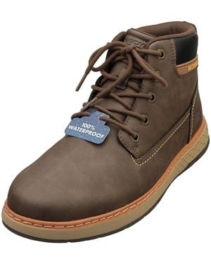 Skechers Garlan Deno Waterproof Mens Casual Boots In Chocolate - 7 Uk - Brown