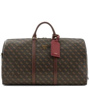 Guess Milano Weekender Brown/ochre/burgundy - Black