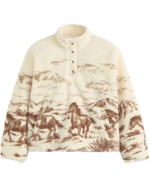 Levi's Kasey Sherpa Trui Ow Wild Horses Lan - Naturel