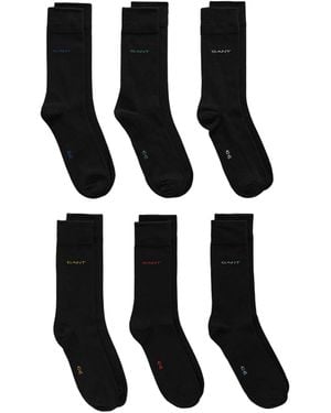 GANT Weiche Socken Aus Baumwolle, 6Er-Packm - Schwarz