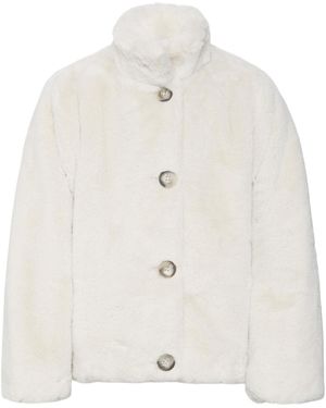 Vero Moda Vmsonjaeva Faux Fur Jacket - White