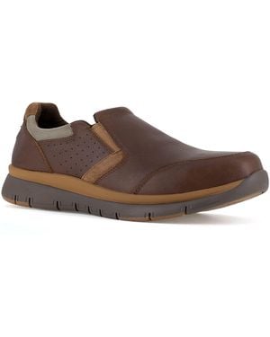 Rockport Work Primetime Safety Toe Casual Work Oxford - Brown