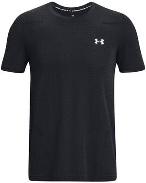 Under Armour Nahtloses Gitter T-Shirt - Schwarz