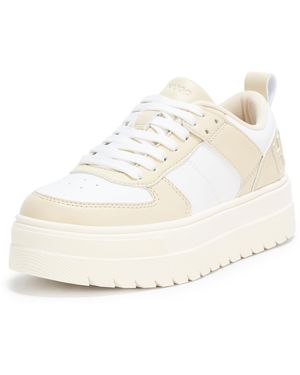 HUGO Lyssa Plateau-Sneaker mit niedrigem Profil - Weiß