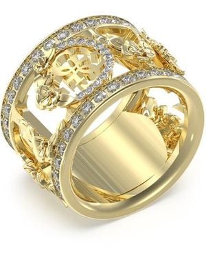 Guess Goldener 4 Love-Ring aus Edelstahl - Mettallic