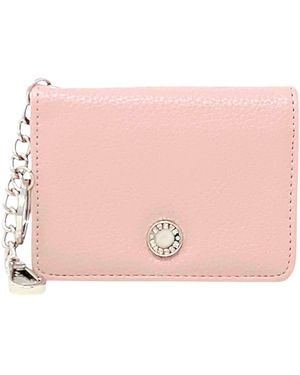Steve Madden Bfold Clip On Card Case Wallet With Keyring - Pink
