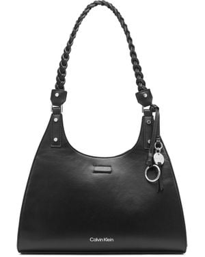 Calvin Klein Satchel Shelly Novelty Umhängetasche - Schwarz