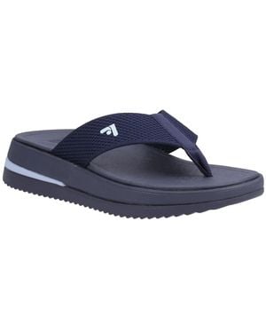Fitflop Surff Two-tone Webbing S Toe Post Midnight Navy - Blue