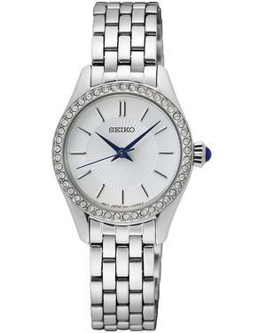 Seiko Orologio Analogico al Quarzo Donna con Cinturino in Acciaio Inossidabile SUR539P1 - Grigio