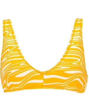 PUMA Plunge Bikini Top - Giallo