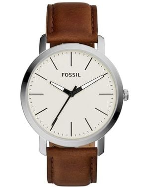 Fossil Orologio Analogico Quarzo Uomo con Cinturino in Pelle 4053858961906 - Metallizzato